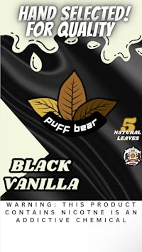 black vanilla e-liquid - hand selected for quality